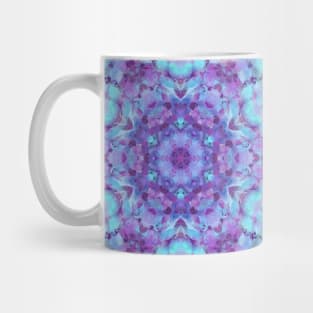 Digital Mandala Green Blue and Purple Mug